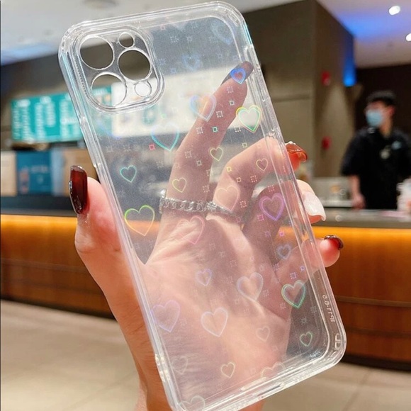 Clear Heart Print iPhone Case - Picture 2 of 5